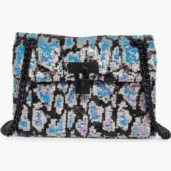 Kurt Geiger Handbags - Kurt Geiger black and blue Sequin Shoulder Bag